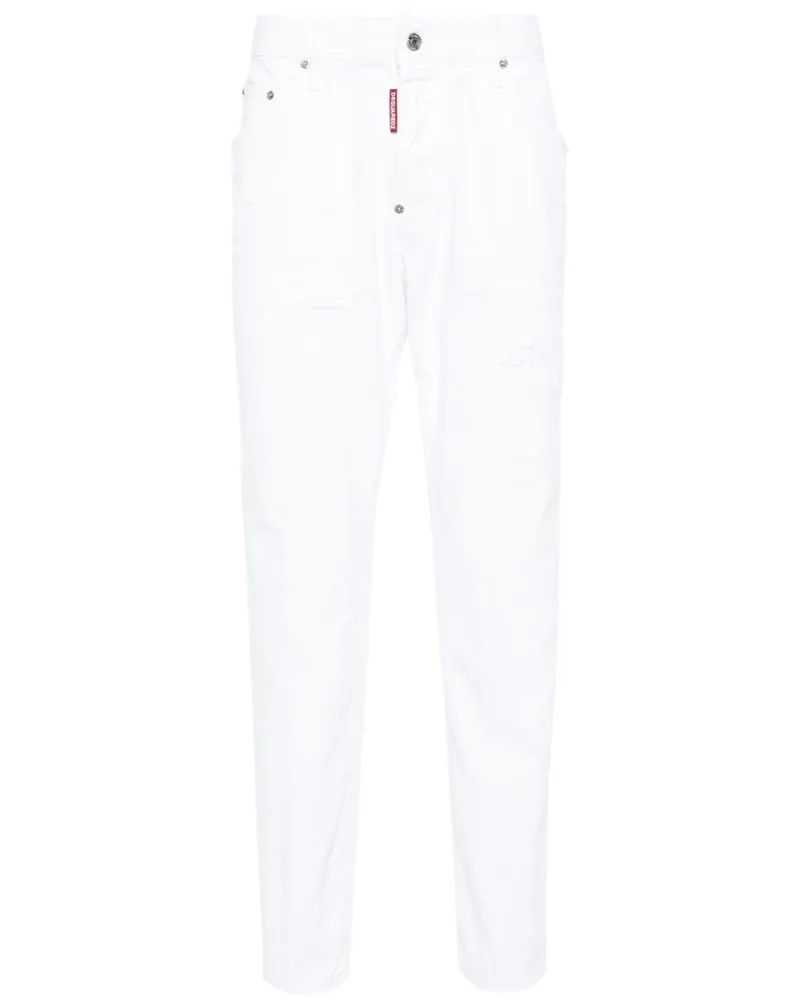 Dsquared2 Bull Skater Jeans mit schmalem Schnitt - Weiß Weiß