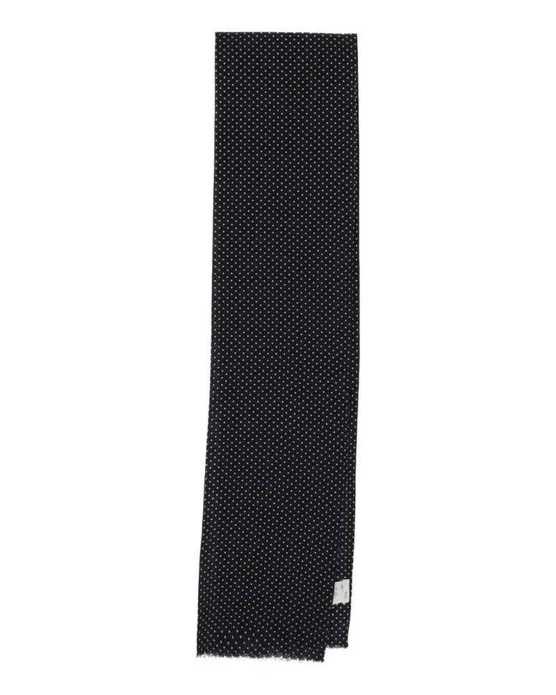 Destin polka-dot wool scarf - Schwarz Schwarz