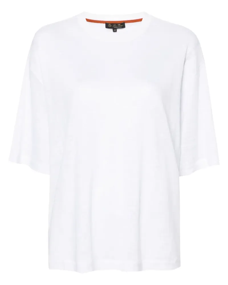 Loro Piana Loro T-Shirt aus Leinen - Weiß Weiß