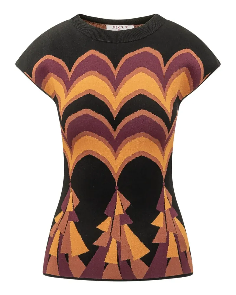 Emilio Pucci baiadera-print jacquard top - Schwarz Schwarz