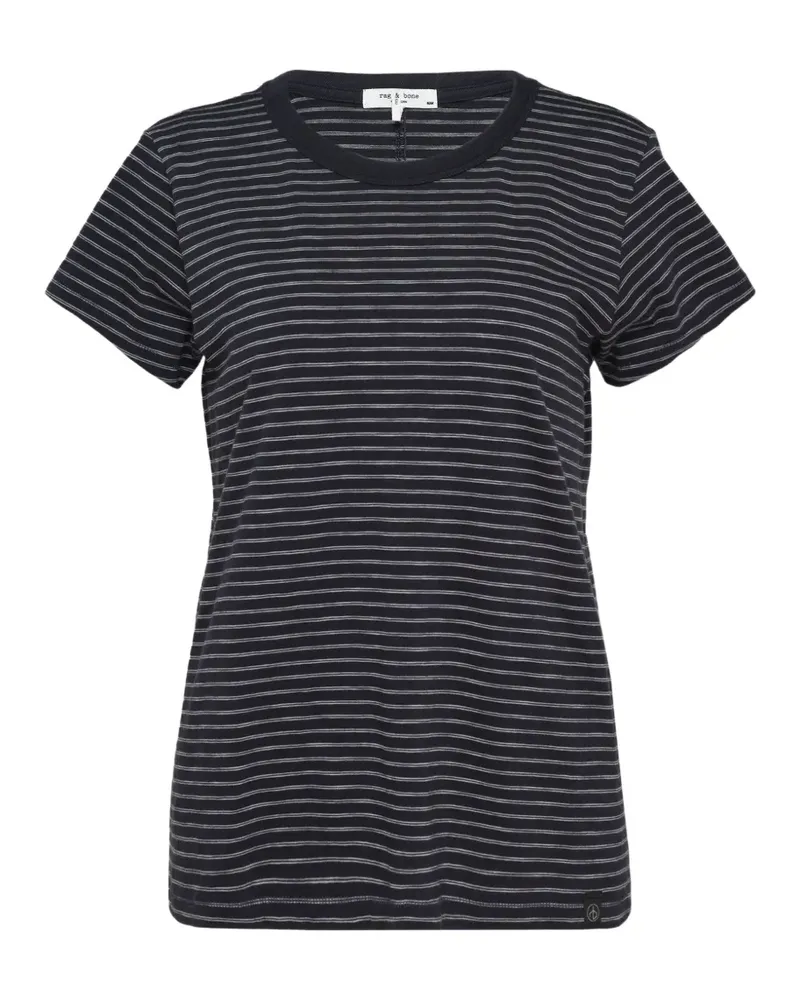 Rag & Bone Slub striped T-shirt - Schwarz Schwarz