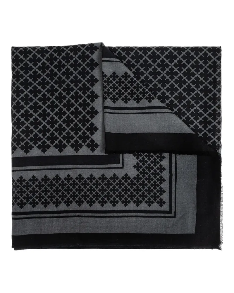 By Malene Birger geometric-pattern scarf - Grau Grau