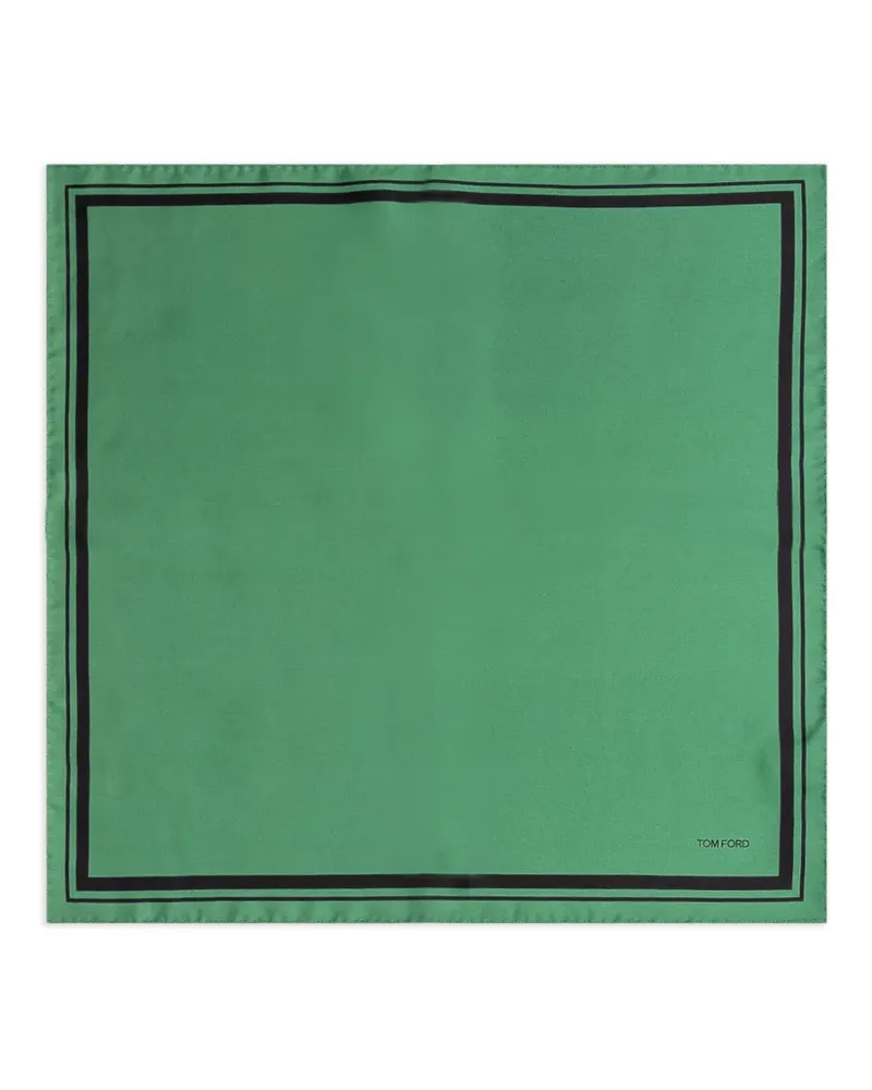 Tom Ford bordered pocket square - Grün Grün