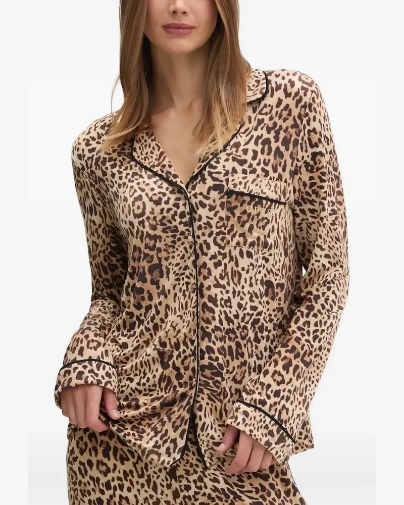 Guess Pyjama mit Leoparden-Print - Nude Nude