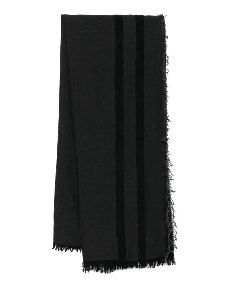forme d'expression Schal mit ausgefranstem Saum - Schwarz Schwarz