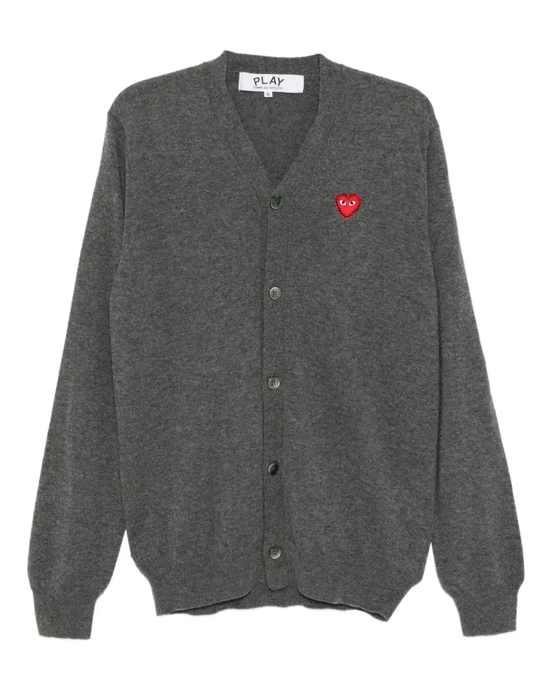Comme des Garçons Cardigan mit Herzstickerei - Grau Grau