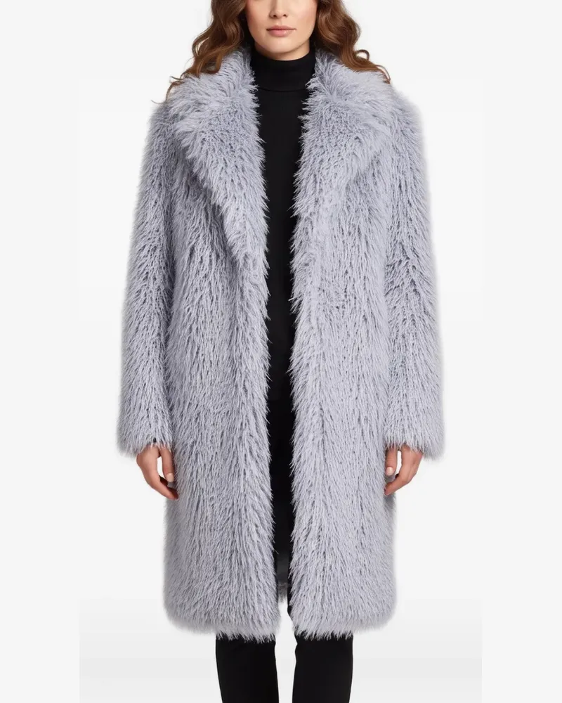 Cotton Citizen faux-fur long-sleeve coat - Blau Blau
