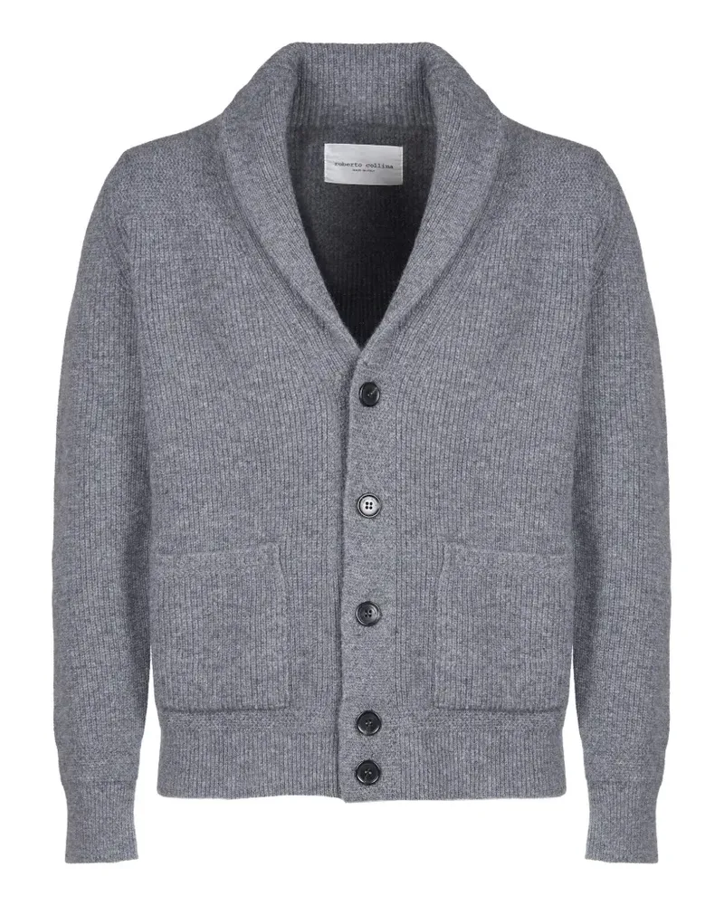 Roberto Collina ribbed shawl-collar cardigan - Grau Grau