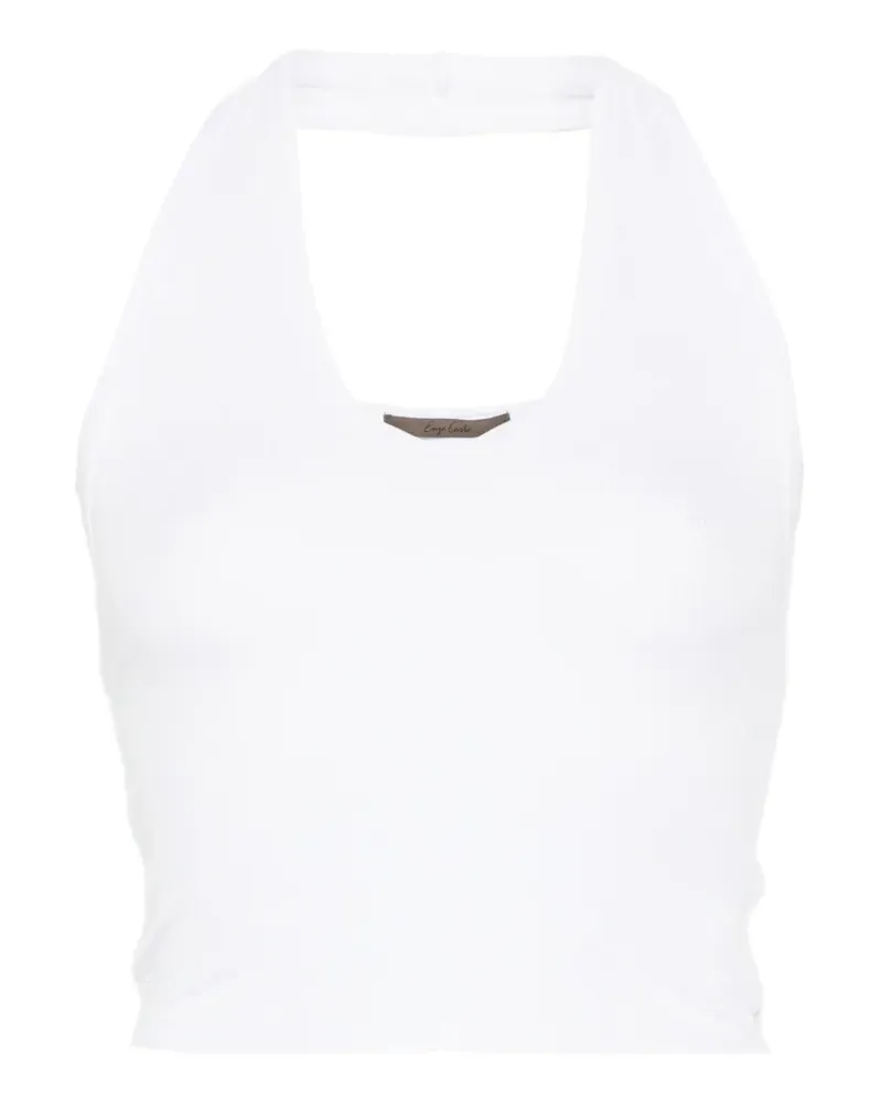 Enza Costa ribbed halterneck top - Weiß Weiß