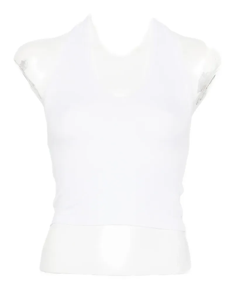 Enza Costa ribbed halterneck top - Weiß Weiß