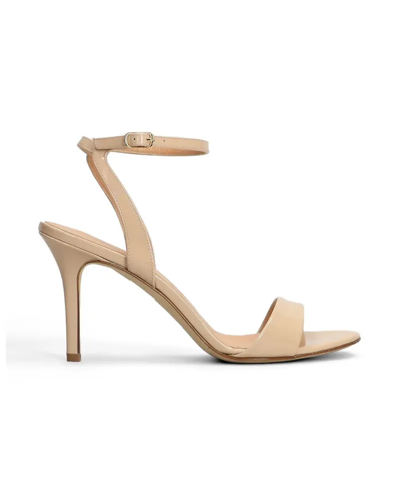 The Seller patent-leather ankle-strap sandals - Nude Nude