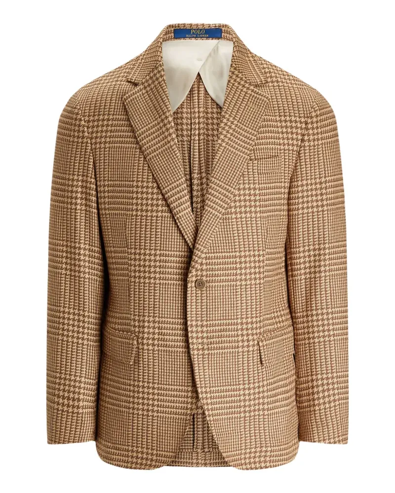 Ralph Lauren checked single-breasted blazer - Braun Braun