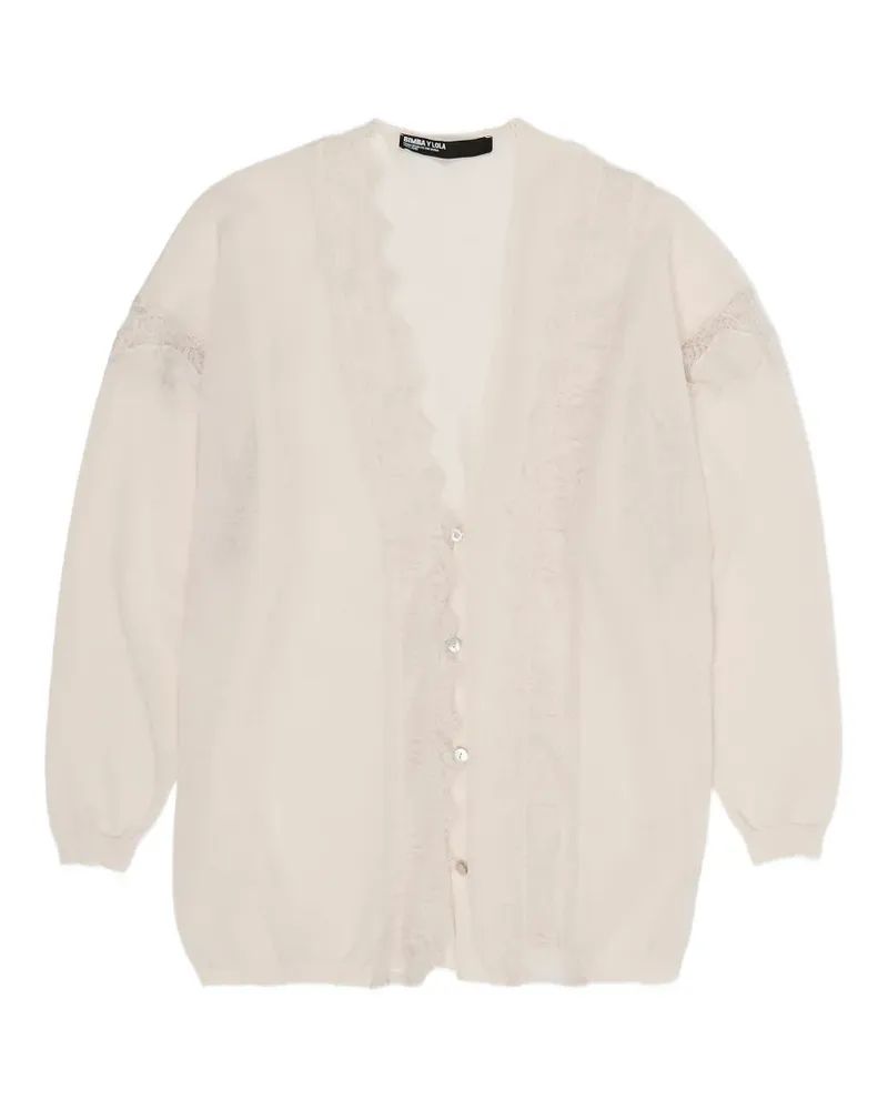 BIMBA Y LOLA Cardigan mit Spitze - Nude Nude