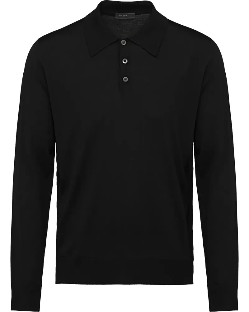 Prada Klassisches Poloshirt - Schwarz Schwarz