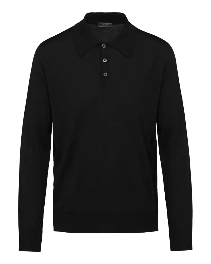 Prada Klassisches Poloshirt - Schwarz Schwarz