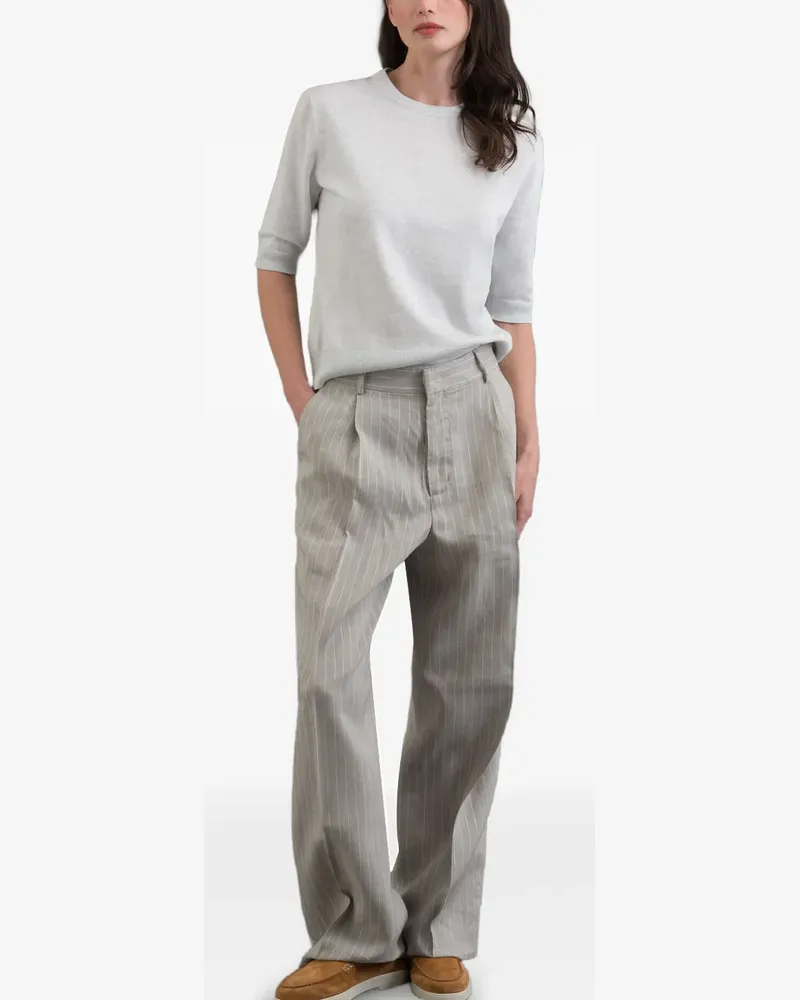 MOORER Arlette short-sleeve sweater - Weiß Weiß