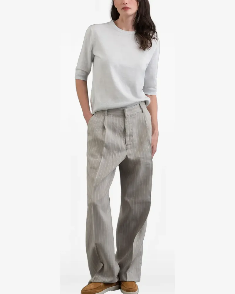 MOORER Arlette short-sleeve sweater - Weiß Weiß