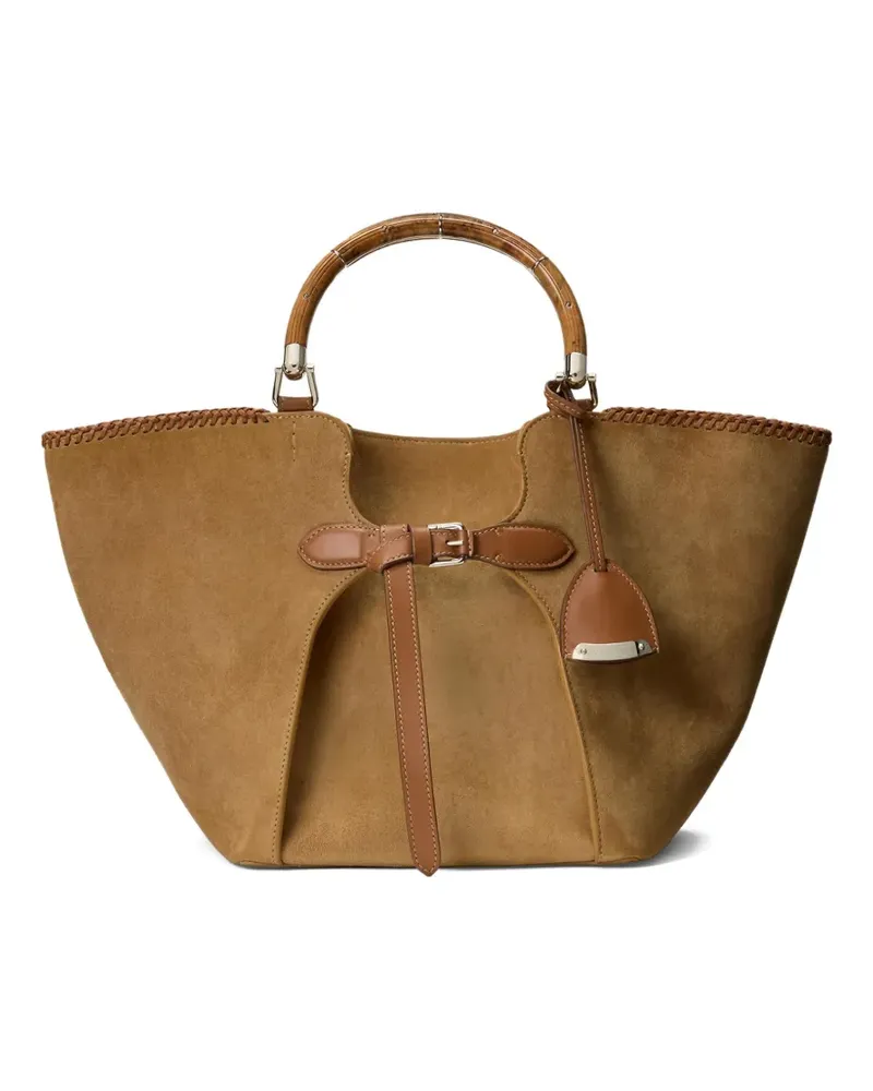 Ralph Lauren The Ralph Tote Bag aus Wildleder mit Bambushenkel - Braun Braun
