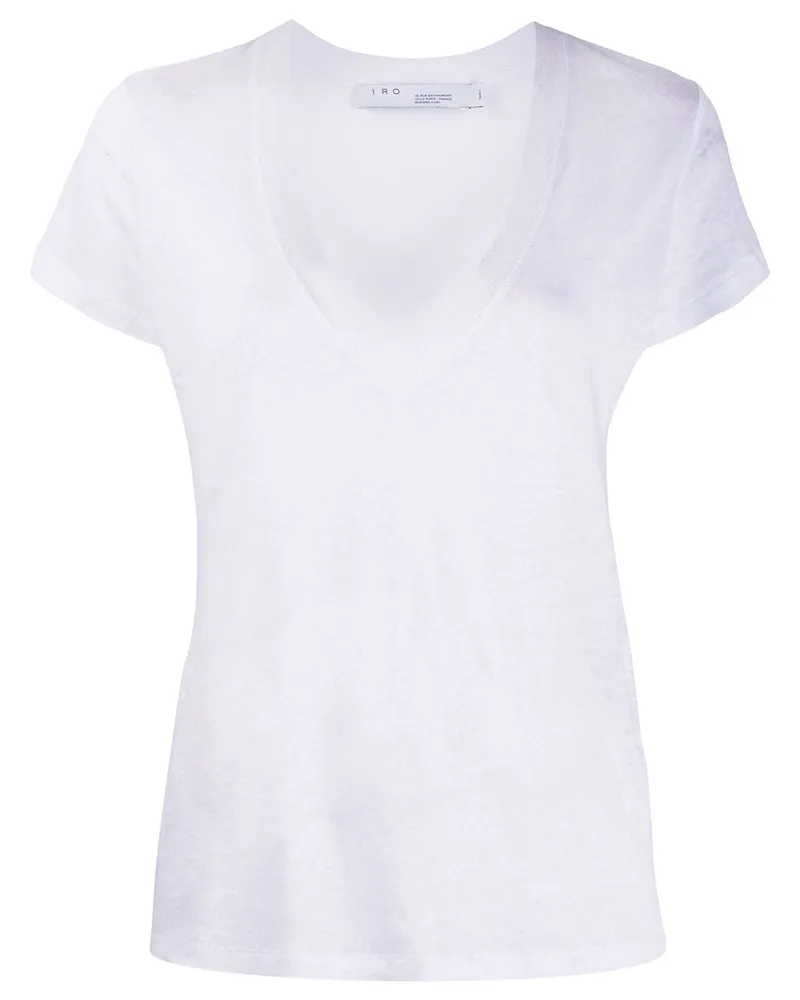 IRO T-Shirt mit Ausbrenner-Effekt - Weiß Weiß