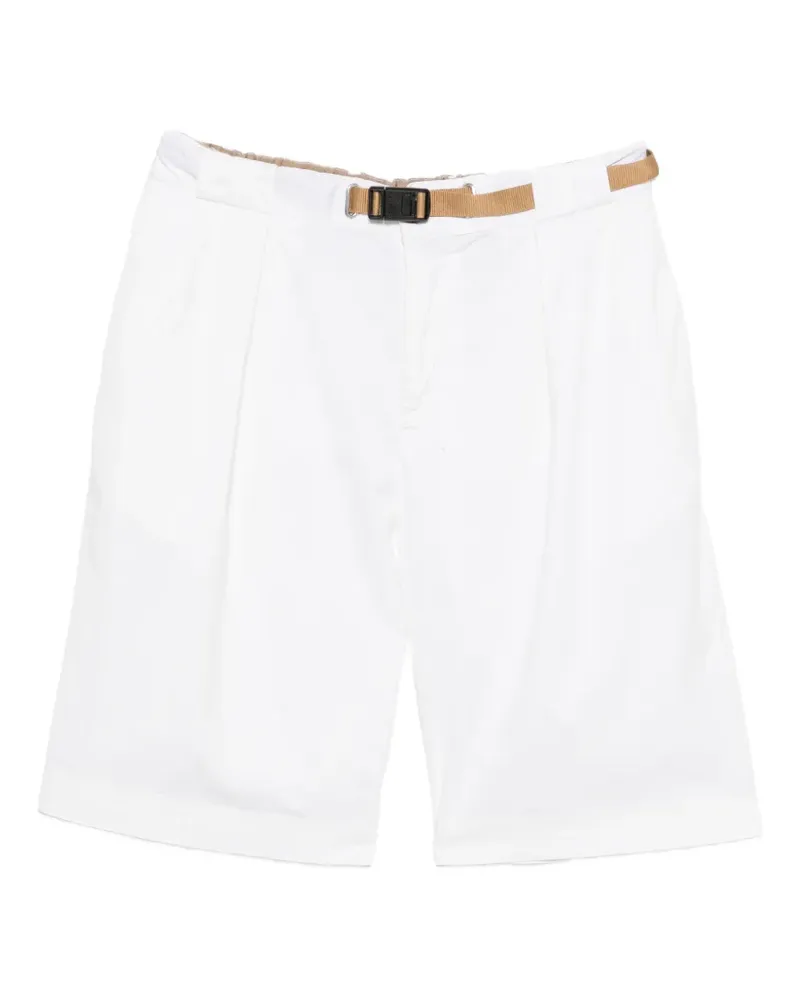PLAN C belted pleated shorts - Weiß Weiß