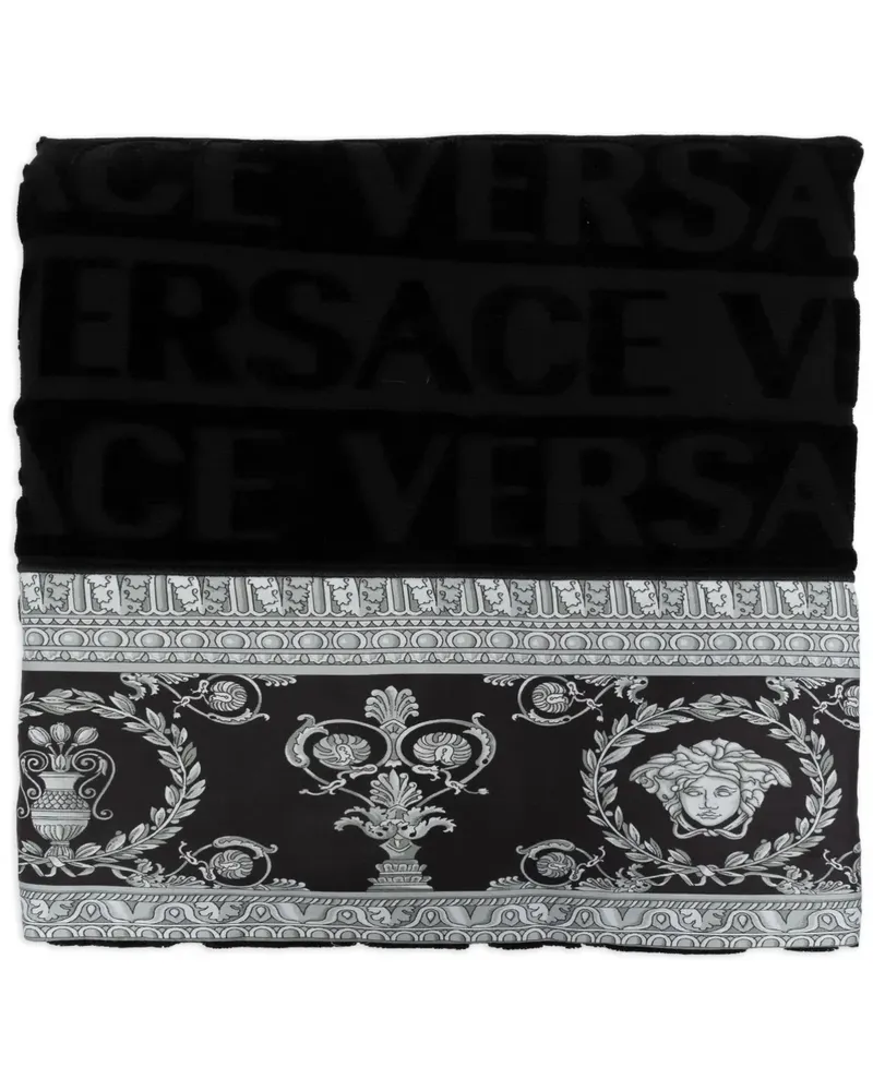 Versace Badetuch mit Barocco-Print - Schwarz Schwarz