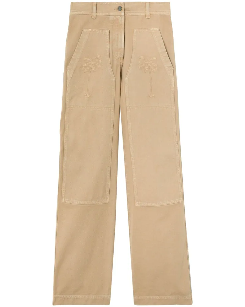 Palm Angels Halbhohe Straight-Leg-Hose - Nude Nude