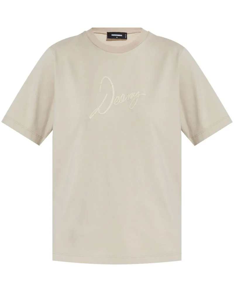 Dsquared2 T-Shirt mit Text-Print - Nude Nude