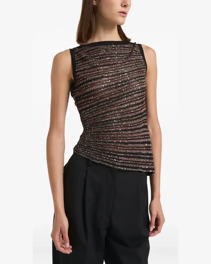 Missoni Gestreiftes Oberteil mit Pailletten - Schwarz Schwarz