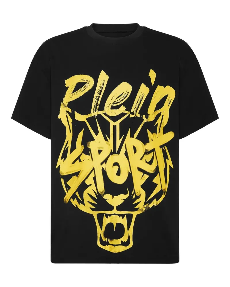 Philipp Plein T-Shirt mit Tiger-Print - Schwarz Schwarz