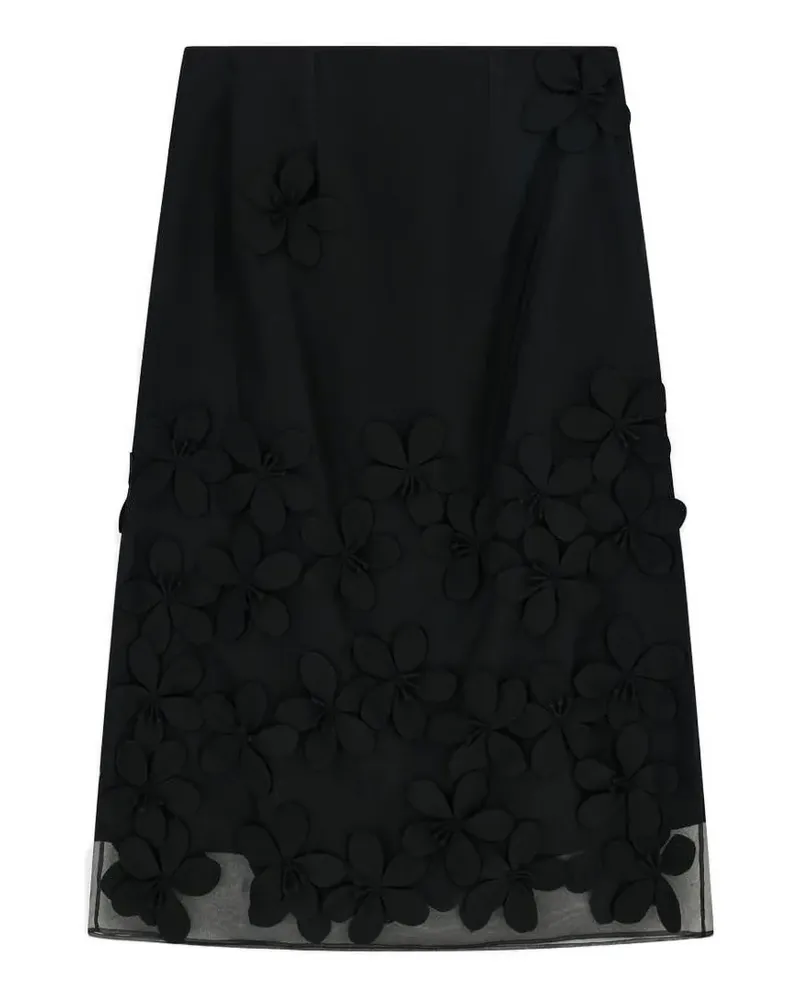 Liviana Conti floral appliquéd skirt - Schwarz Schwarz