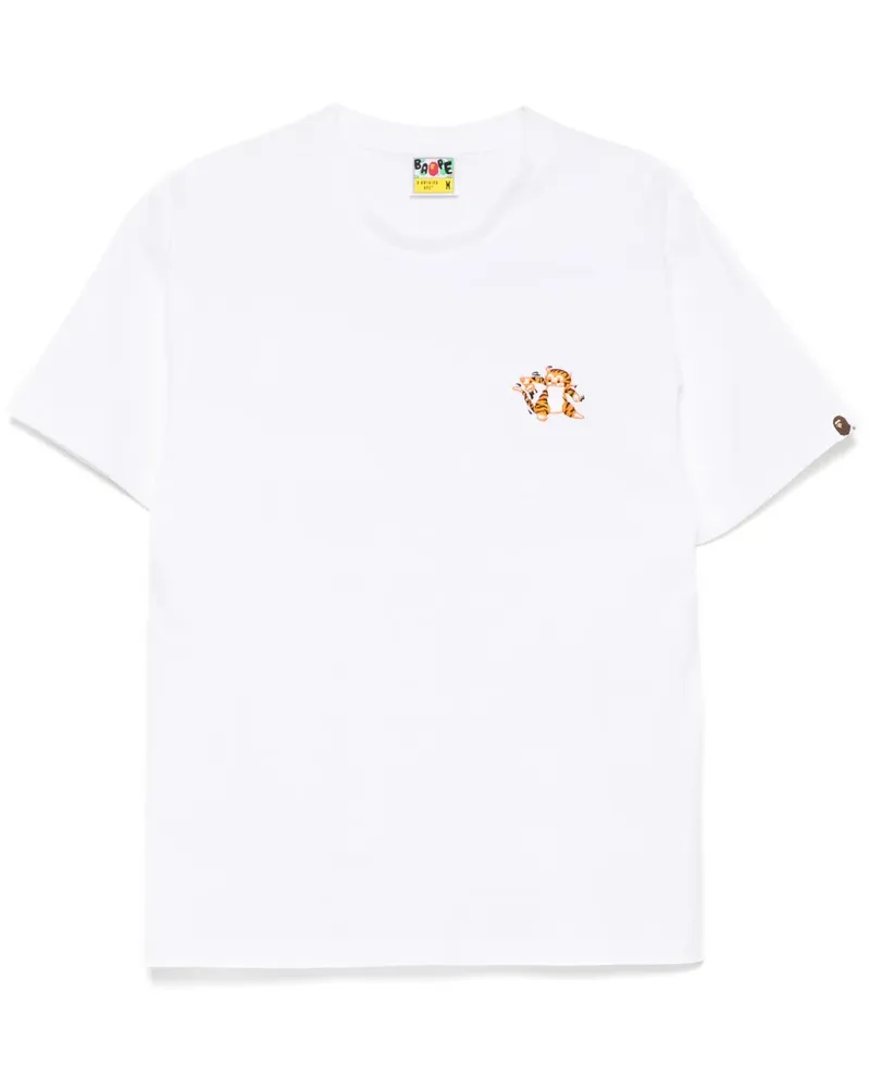 BAPE T-Shirt mit Stickerei - Weiß Weiß