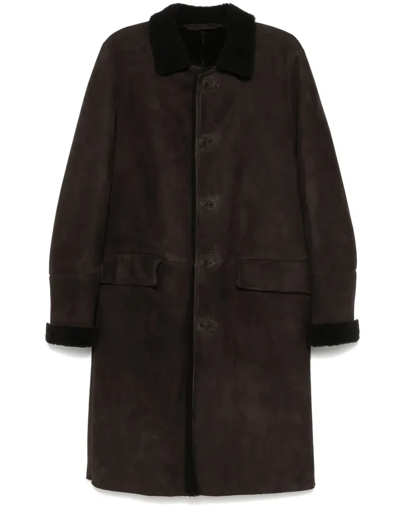 Salvatore Santoro Mantel aus Wildleder - Braun Braun