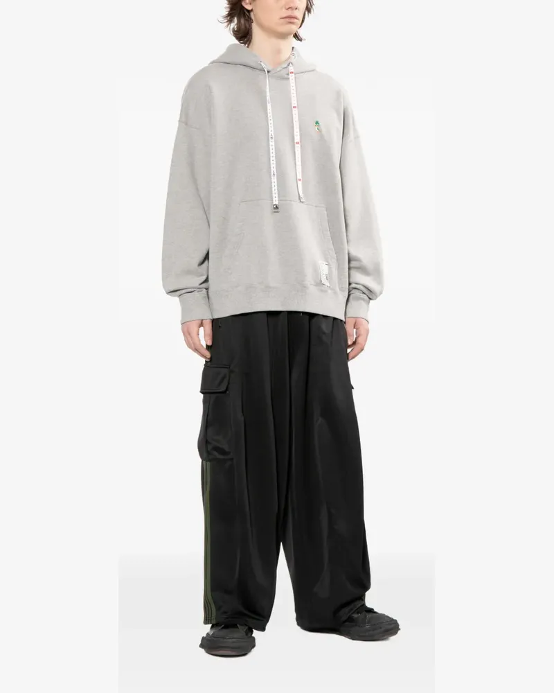 MIHARAYASUHIRO Hoodie mit Logo-Patch - Grau Grau