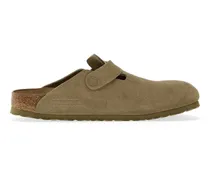 Flache Boston Mules aus Wildleder - Nude