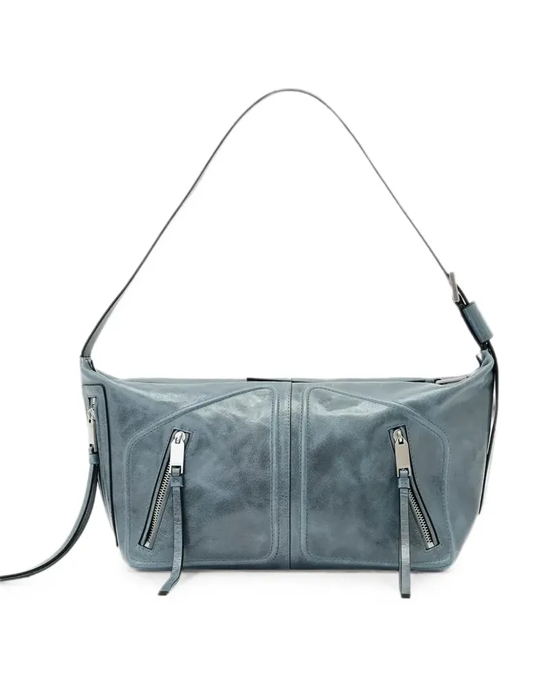 AllSaints Jean Rey Schultertasche mit Reißverschluss - Blau Blau