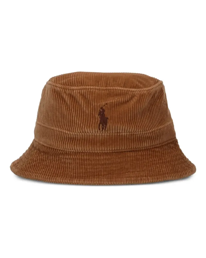 Ralph Lauren Fischerhut aus Cord mit Logo-Detail - Braun Braun