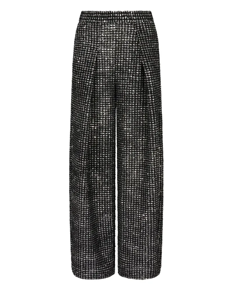 Giorgio Armani Tweed-Hose mit Falten - Schwarz Schwarz