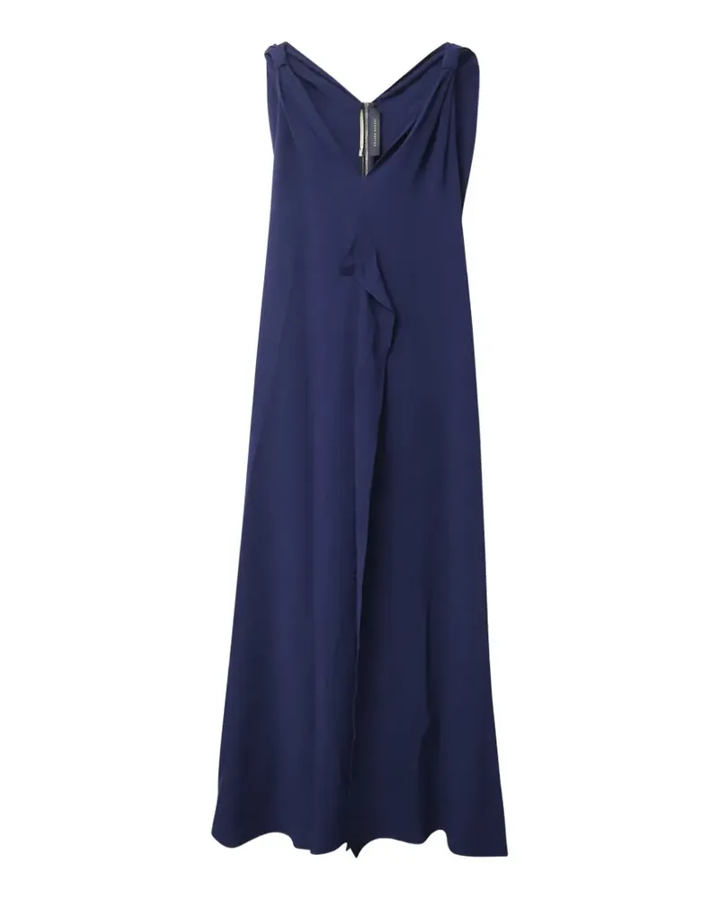 Roland Mouret V-neck cutout maxi dress - Blau Blau