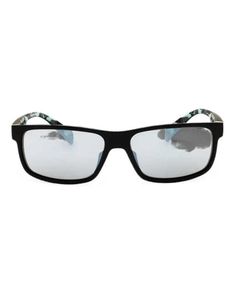 adidas rectangle-frame sunglasses - Schwarz Schwarz