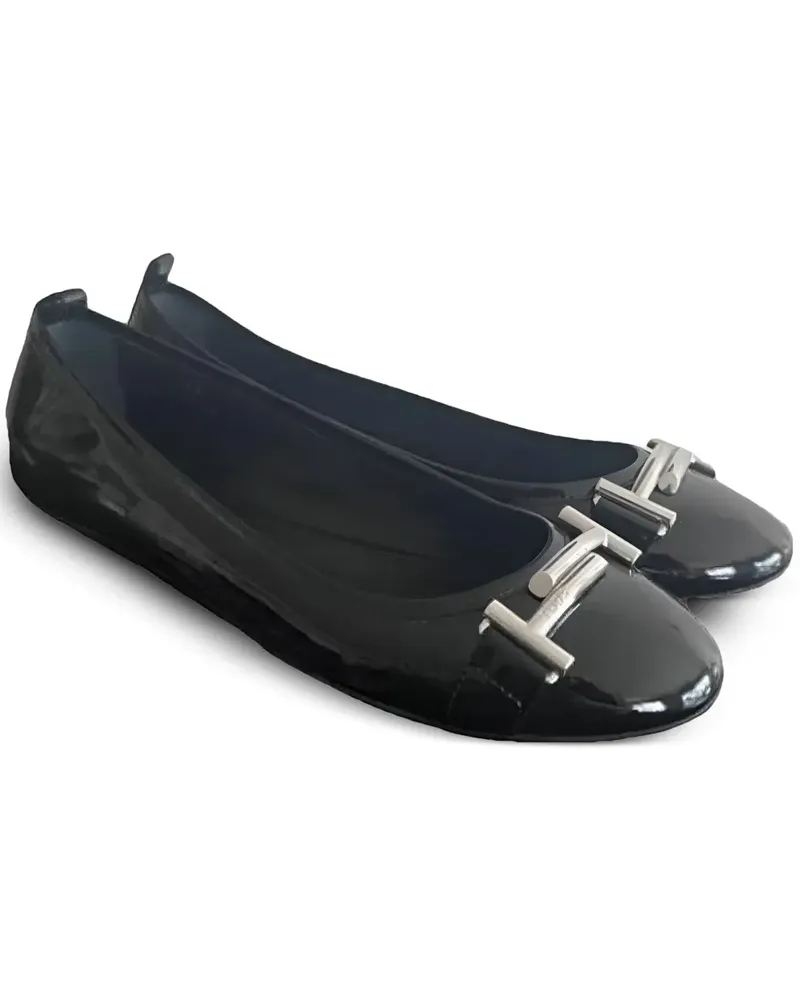 TOD'S patent-leather ballerina flats - Schwarz Schwarz