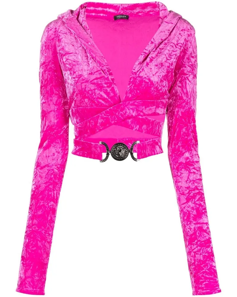 Versace Oberteil in Samtoptik - Rosa Rosa