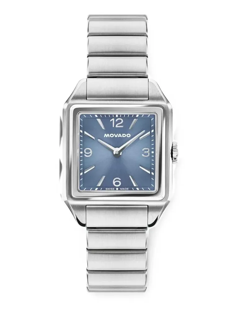 Movado Heritage 1917 Armbanduhr mit eckigem Zifferblatt 34mm - Blau Blau