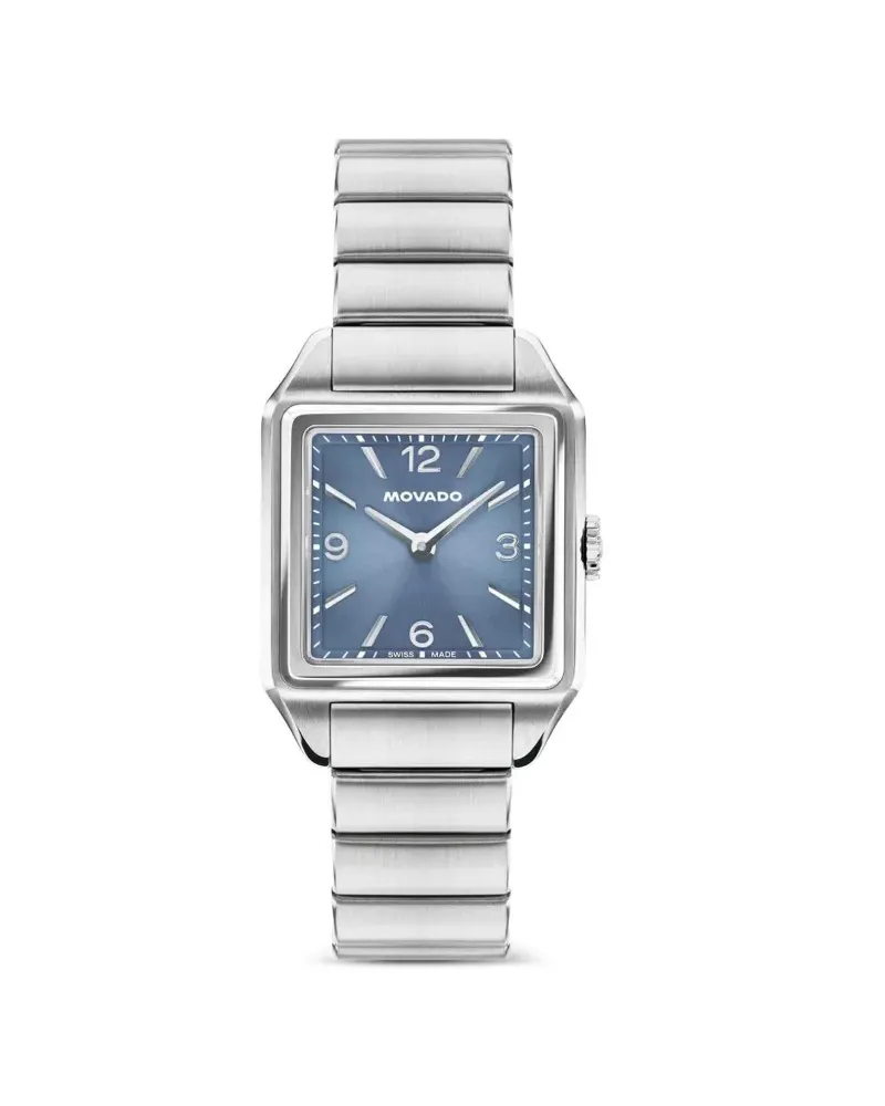 Movado Heritage 1917 Armbanduhr mit eckigem Zifferblatt 34mm - Blau Blau