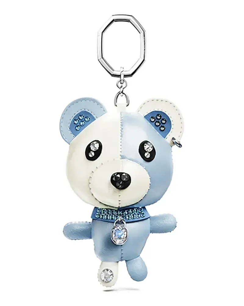 Swarovski Teddy embellished keyring - Blau Blau