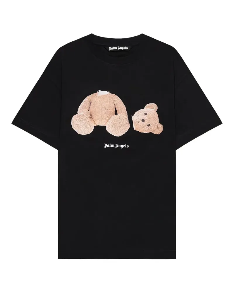 Palm Angels Broken Bear T-Shirt mit grafischem Print - Schwarz Schwarz