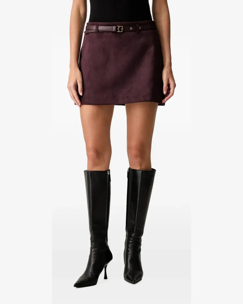 Guess Wildleder-Minirock - Violett Violett