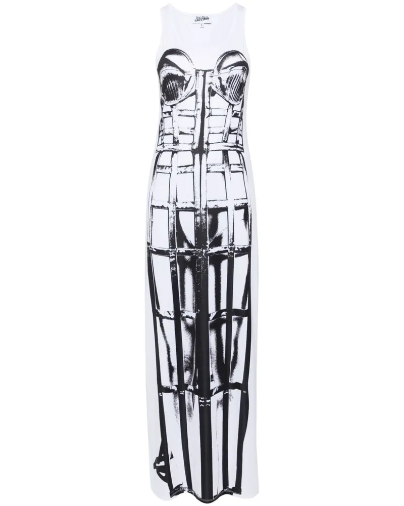 Jean Paul Gaultier The Cage long dress Weiß