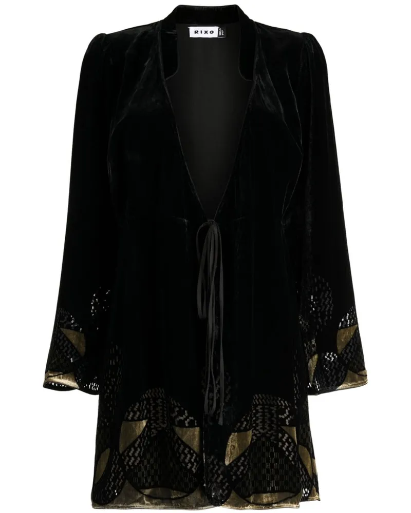 RIXO Iris Kleid - Schwarz Schwarz