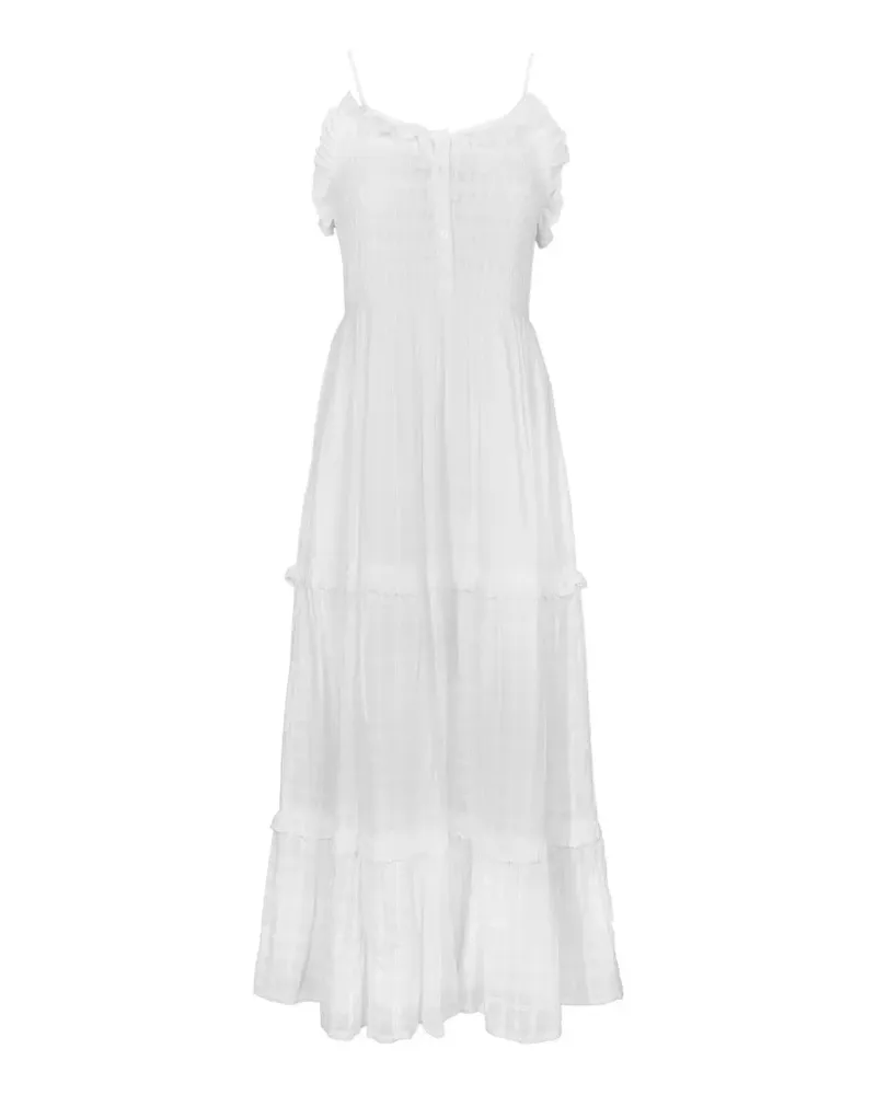 MAISON HOTEL sleeveless flared dress - Weiß Weiß