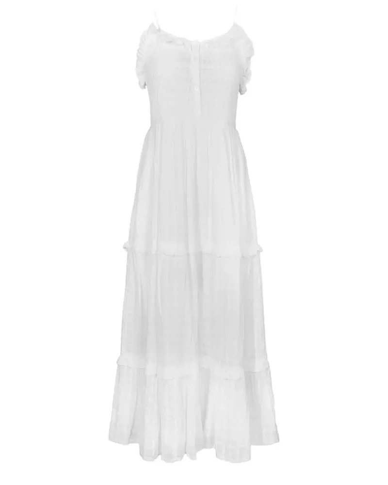 MAISON HOTEL sleeveless flared dress - Weiß Weiß